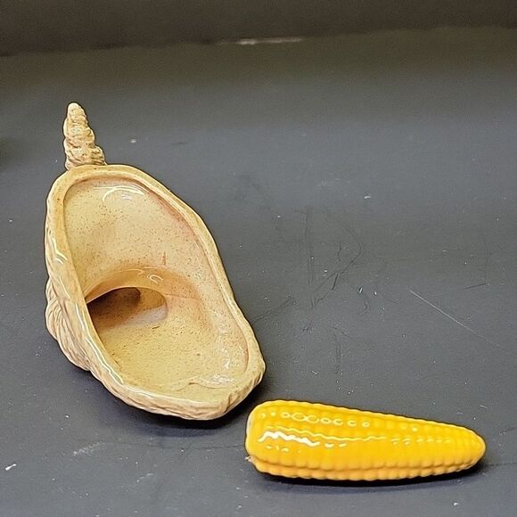 Thanksgiving Pilgrim Couple,Horn Of Plenty, Hand Painted Ceramic Vintage (2) - Picture 11 of 11